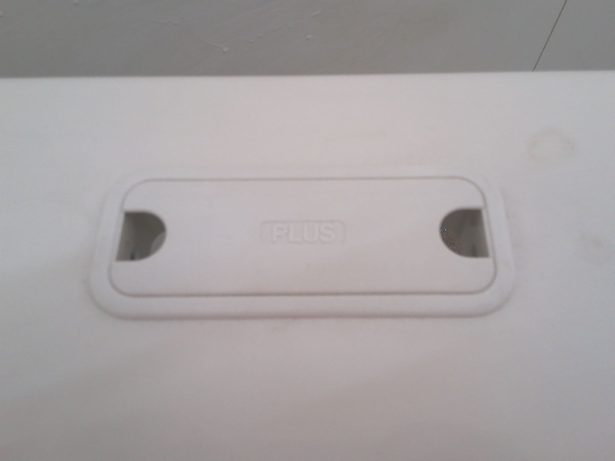 プラス/ホワイト/平デスク/フラットライン/【中古】