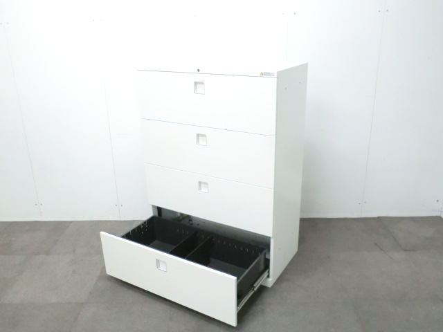オカムラ /レクトライン / ホワイト / 【中古】 4段ラテラル