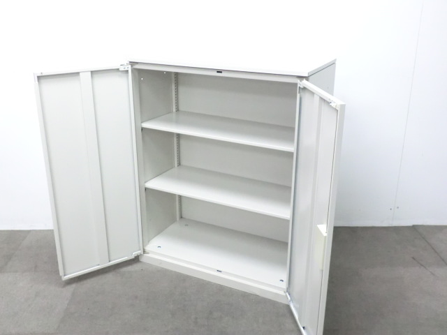 オカムラ/42/ニューグレー/ 【中古】 両開きキャビネット