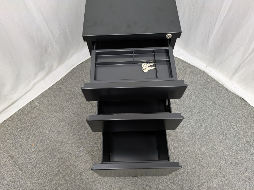 ワゴン3段 / ブラック / 【中古】