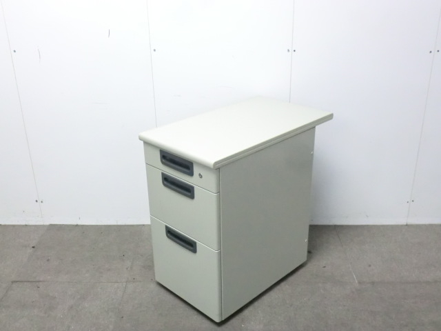プラス / LA / ニューグレー / 【中古】 ３段脇机