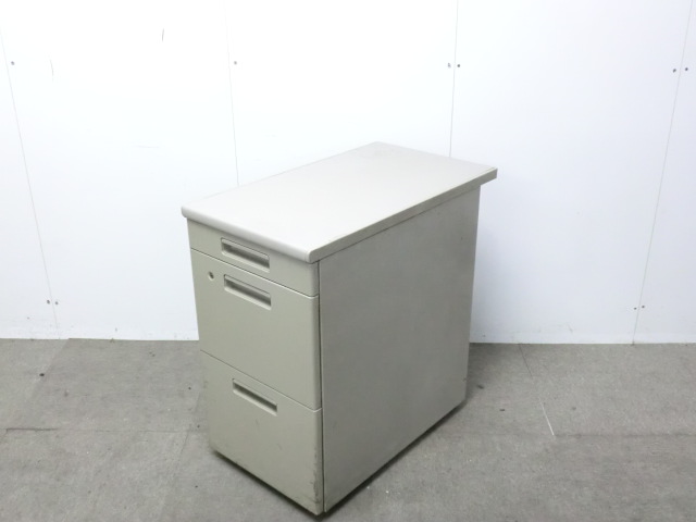 コクヨ / 旧BS / ニューグレー / 【中古】 3段脇机