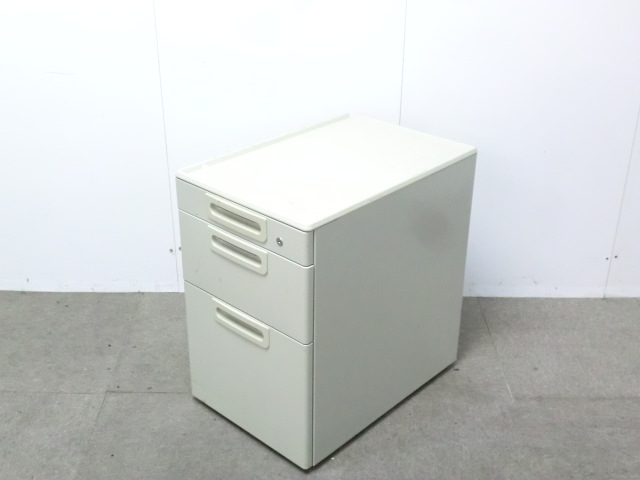プラス / LA / ニューグレー / 【中古】 3段脇机