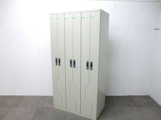 プラス / ニューグレー / 【中古】 ６人用ロッカー