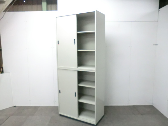 プラス/リンクス /ニューグレー / 【中古】 上下連結書庫