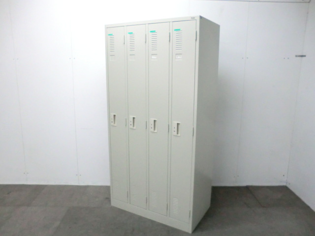 プラス / ニューグレー / 【中古】 ４人用ロッカー
