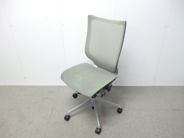 バロン グレー OAチェア肘無し 中古