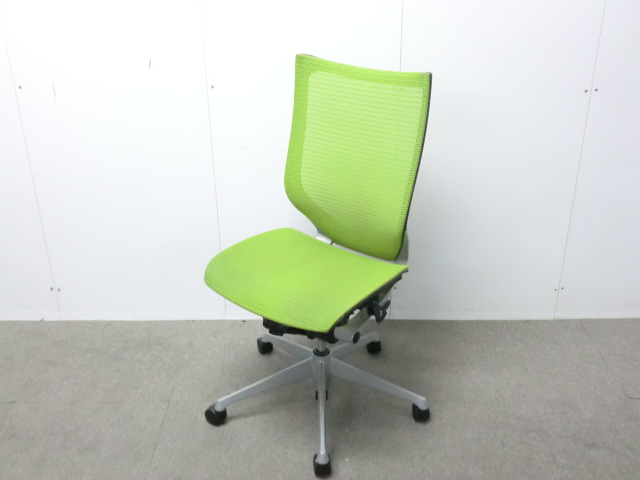 バロン ライトグリーン OAチェア中古