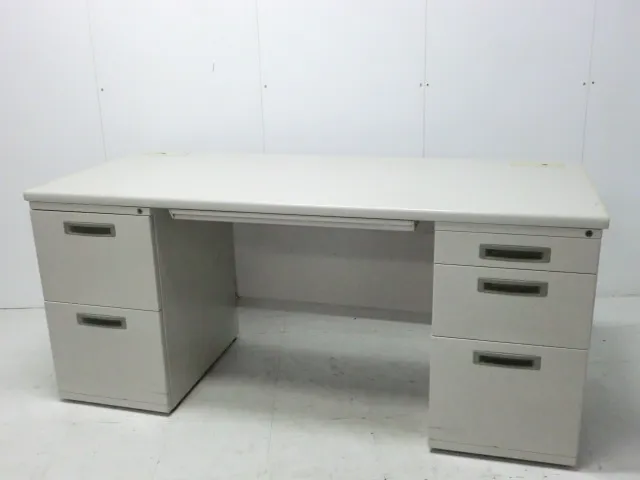 イナバ / ニューグレー /両袖デスク