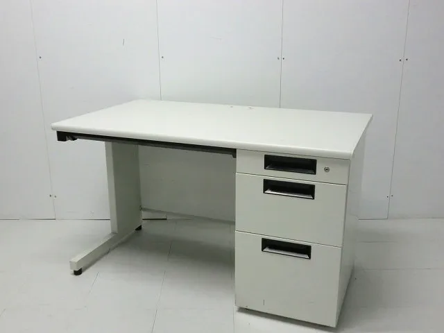 プラス/フラットライン/ ホワイト / 【中古】 片袖デスク