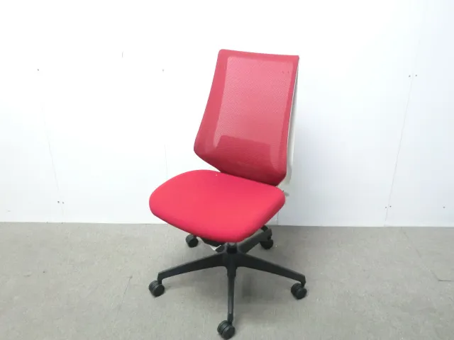 コクヨ / デュオラ / レッド / CRSG3000E1N 【中古】 OAチェア肘無し
