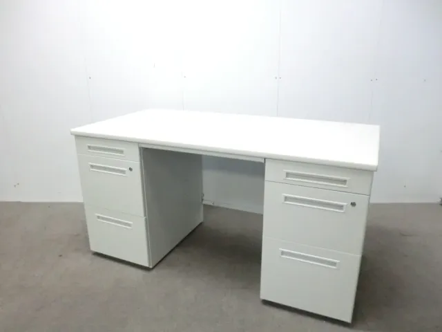 ライオン / ホワイト / LDV-T147-W 【中古】 両袖デスク