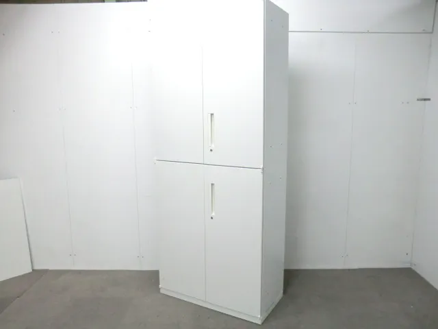 ウチダ / HS / ホワイト / 【中古】 上下連結書庫