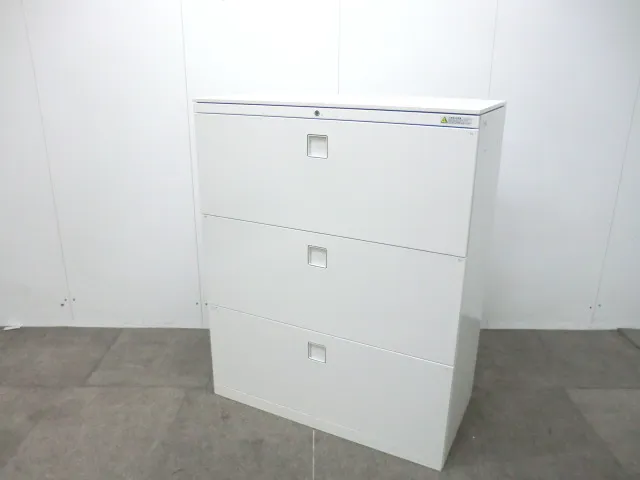 オカムラ/レクトライン/ホワイト/【中古】3段ラテラル