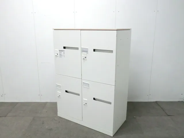 オカムラ / ホワイト / 4Z6JRY ZA75 【中古】 4人用メールロッカー