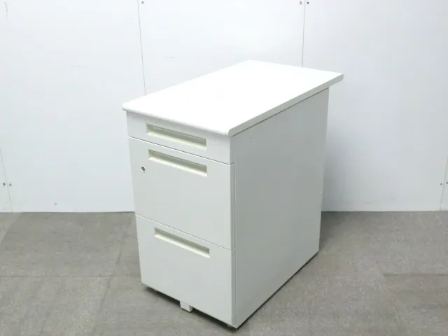 イナバ / デュエナ / ホワイト / 【中古】 3段脇机