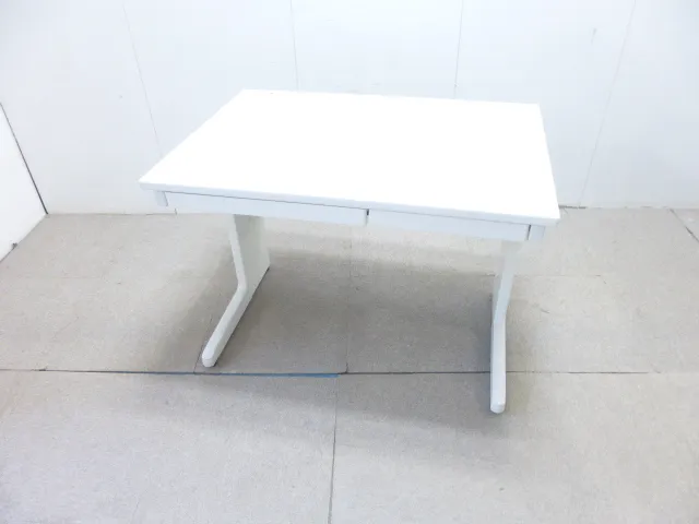 生興/ホワイト/平デスク/LCS-107/【中古】