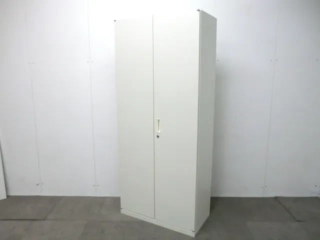 両開きキャビネット / ホワイト / 【中古】