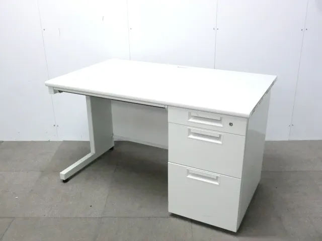 プラス / LEED / ホワイト / 【中古】 片袖デスク