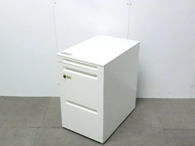 オカムラ/プロユニット/ ホワイト / 【中古】 ３段ワゴン