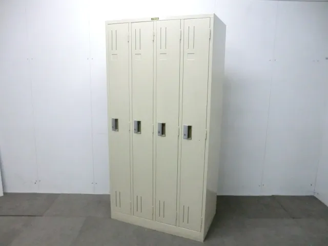 4人用ロッカー / アイボリー / 【中古】