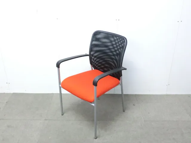 スタッキングチェア / オレンジ / 【中古】