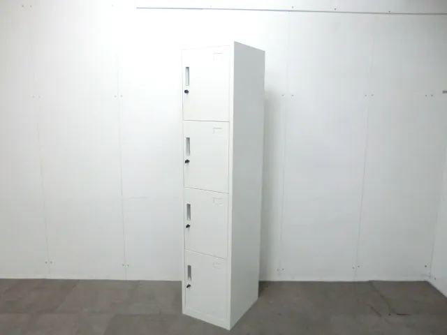 ４人用ロッカー / ホワイト / 【中古】